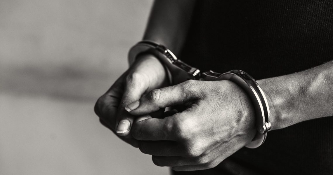 Criminal in handcuffs